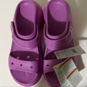 CROCS Women’s Lavender and pink Vibrant Colors Sandals size 11 New with tags